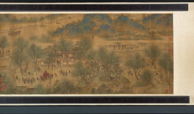 Spring Festival on the River (detaljer), handscroll af Qing Dynasty Chinese School
